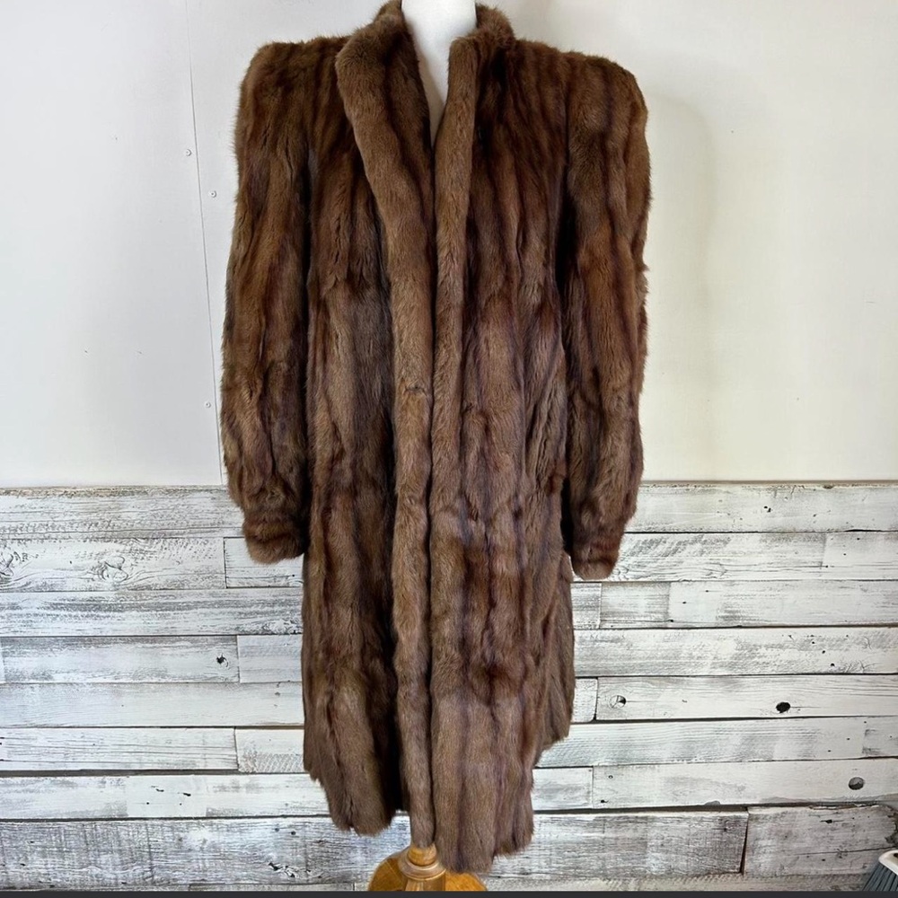 Elegant Brown Fur Coat
